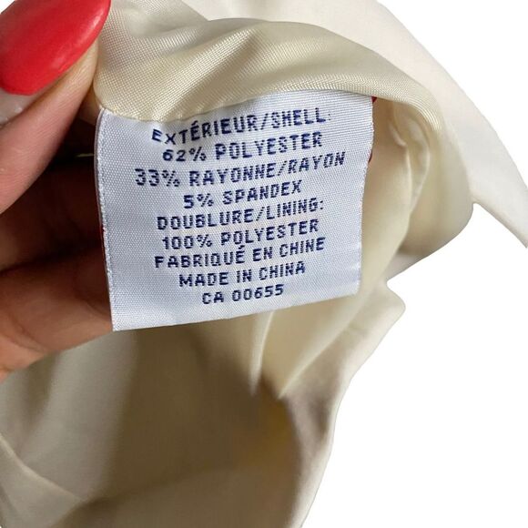 Reitmans Women’s Ivory Single Breasted Long Line Coat - Picture 5 of 9